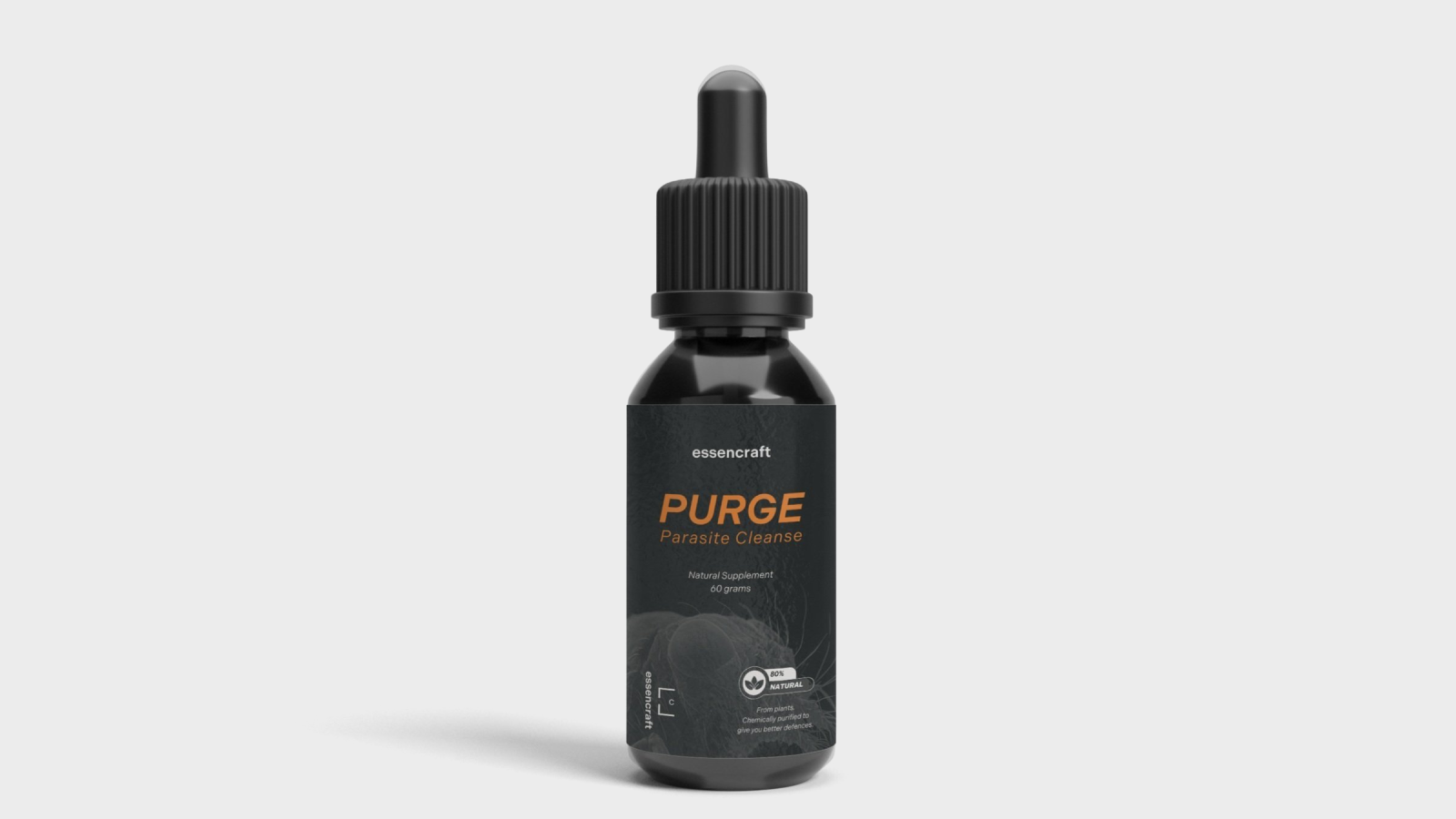 Innovative health supplement packaging concepts featuring a sleek dropper bottle design for natural parasite cleanse. - Alexi Hall