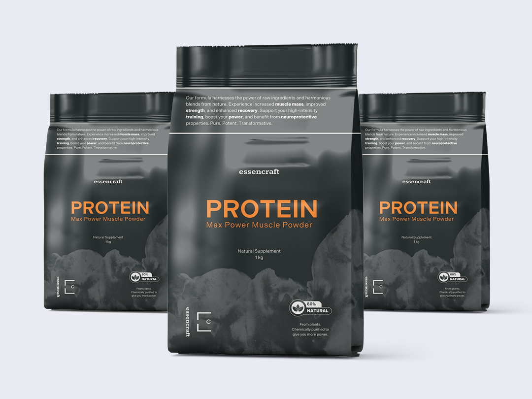 Innovative health supplement packaging concepts featuring protein powder bags designed for maximum appeal and functionality. - Alexi Hall